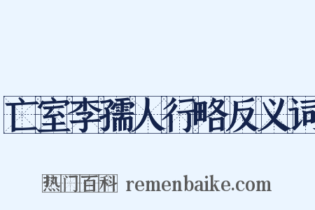 亡室李孺人行略反义词是什么意思的图片